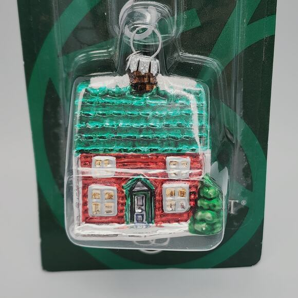 Dept 56 Christmas Ornament Village Mercury Glass House w/Hanger 52923 VTG New - Picture 2 of 6